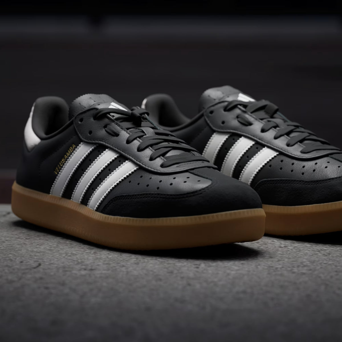 Adidas Velosamba Leather Shoes - Black | All4cycling