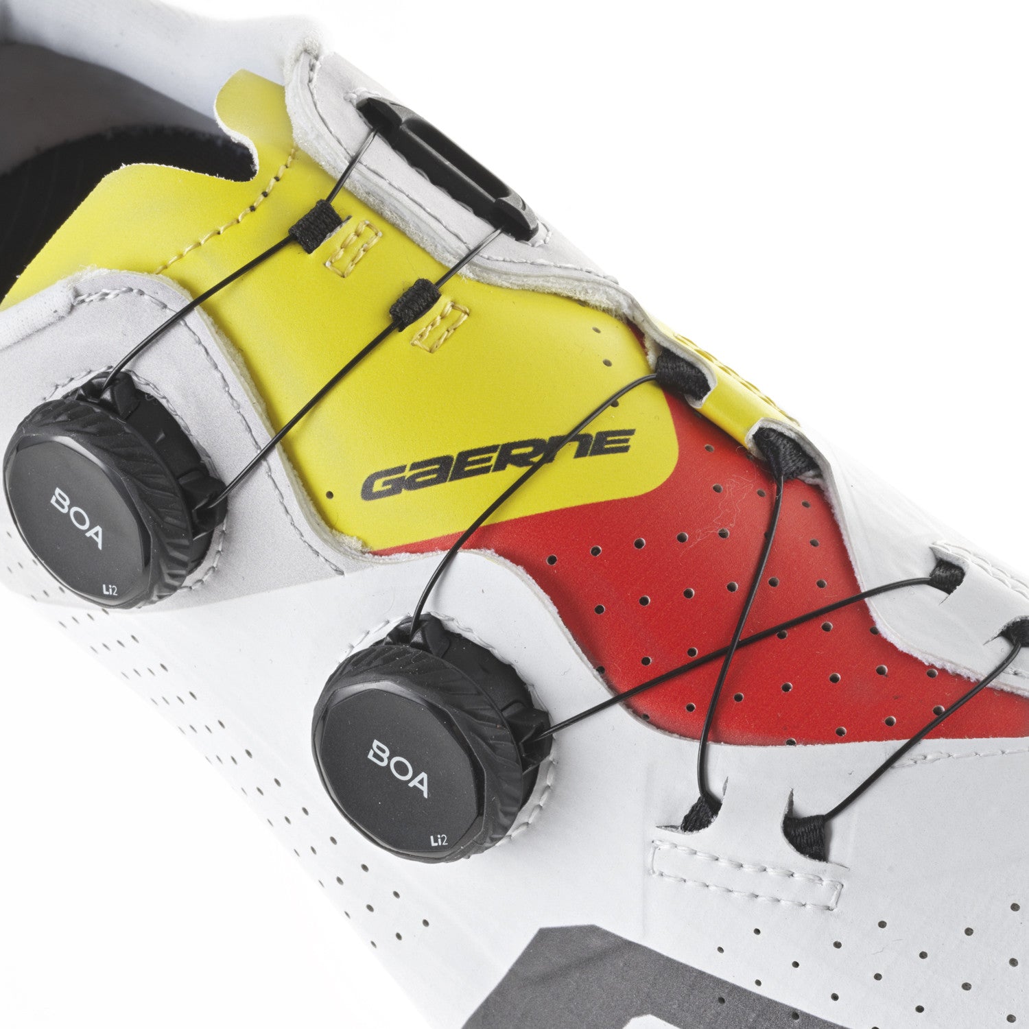 Zapatillas Gaerne Jet - Blanco amarillo rojo | All4cycling