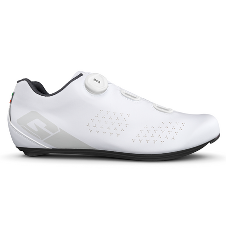 Scarpe Da Ciclismo Strada Donna Giro Sante, Bianco/argento/oro, Con Chiusura A Cricchetto E Velcro