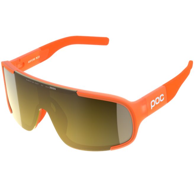 Occhiali Poc Aspire Mid - Fluo Orange Translucent Clarity Road Partly Sunny Gold - B