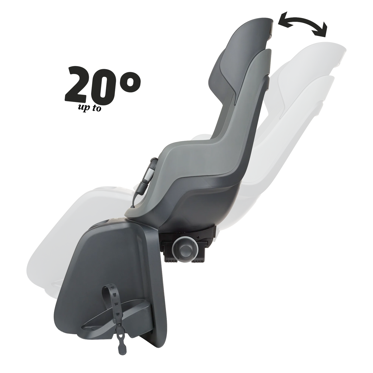 Seggiolino posteriore Bobike Go Maxi Carrier Reclinable - Grigio Bobike