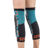 Protections de genou pour enfant Seryt Flow - Bleu clair rouge