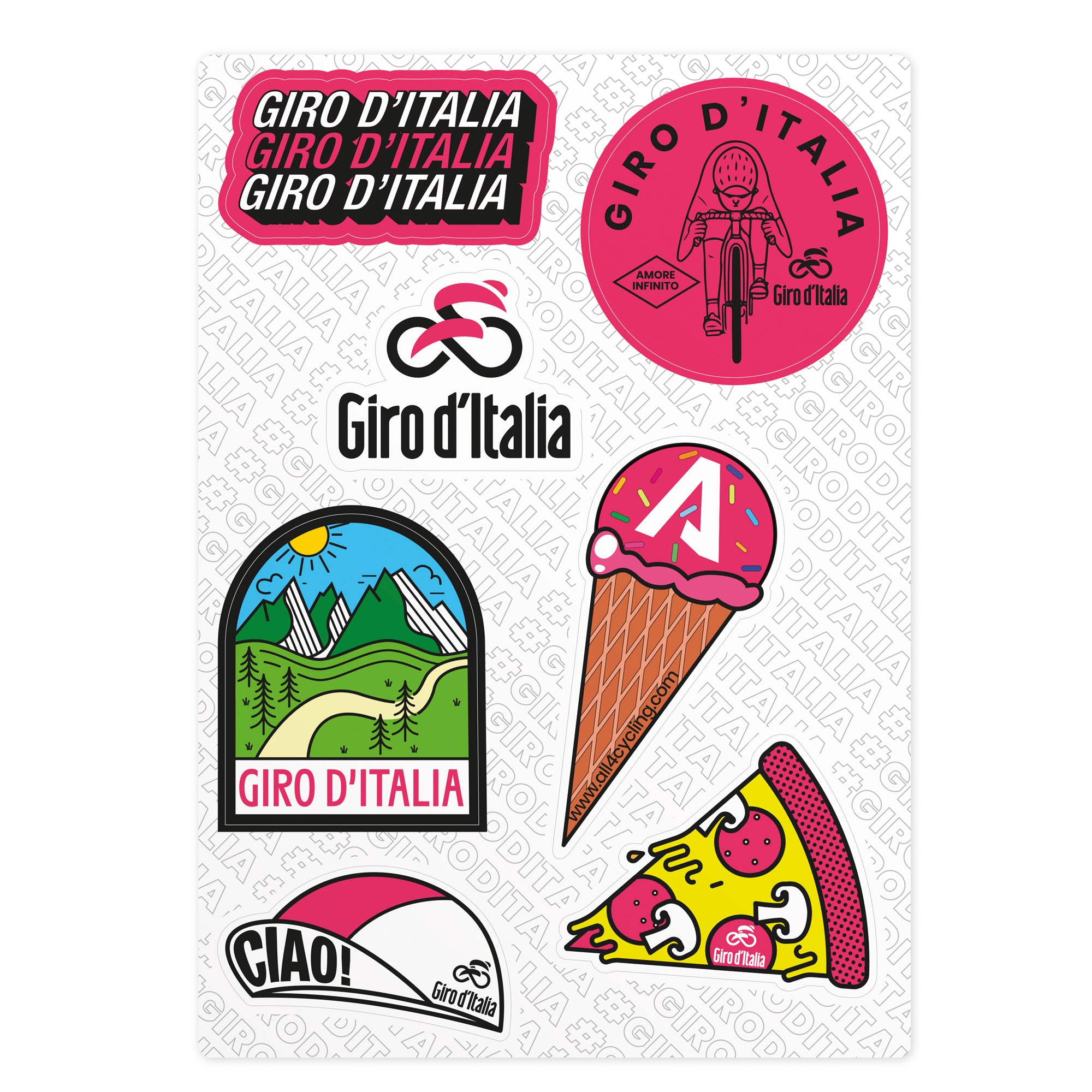 Giro d'Italia Aufkleber Set