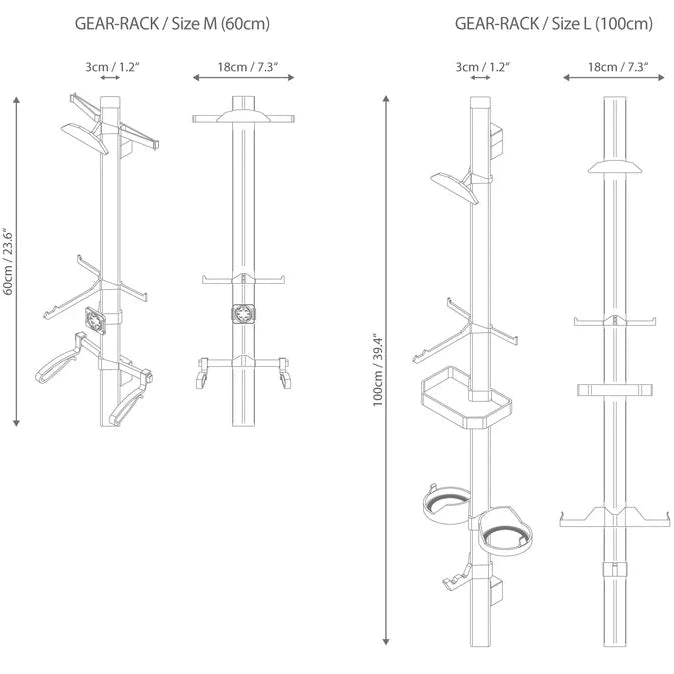 Supporto accessori Parax Gear-Rack L - Set1 Parax