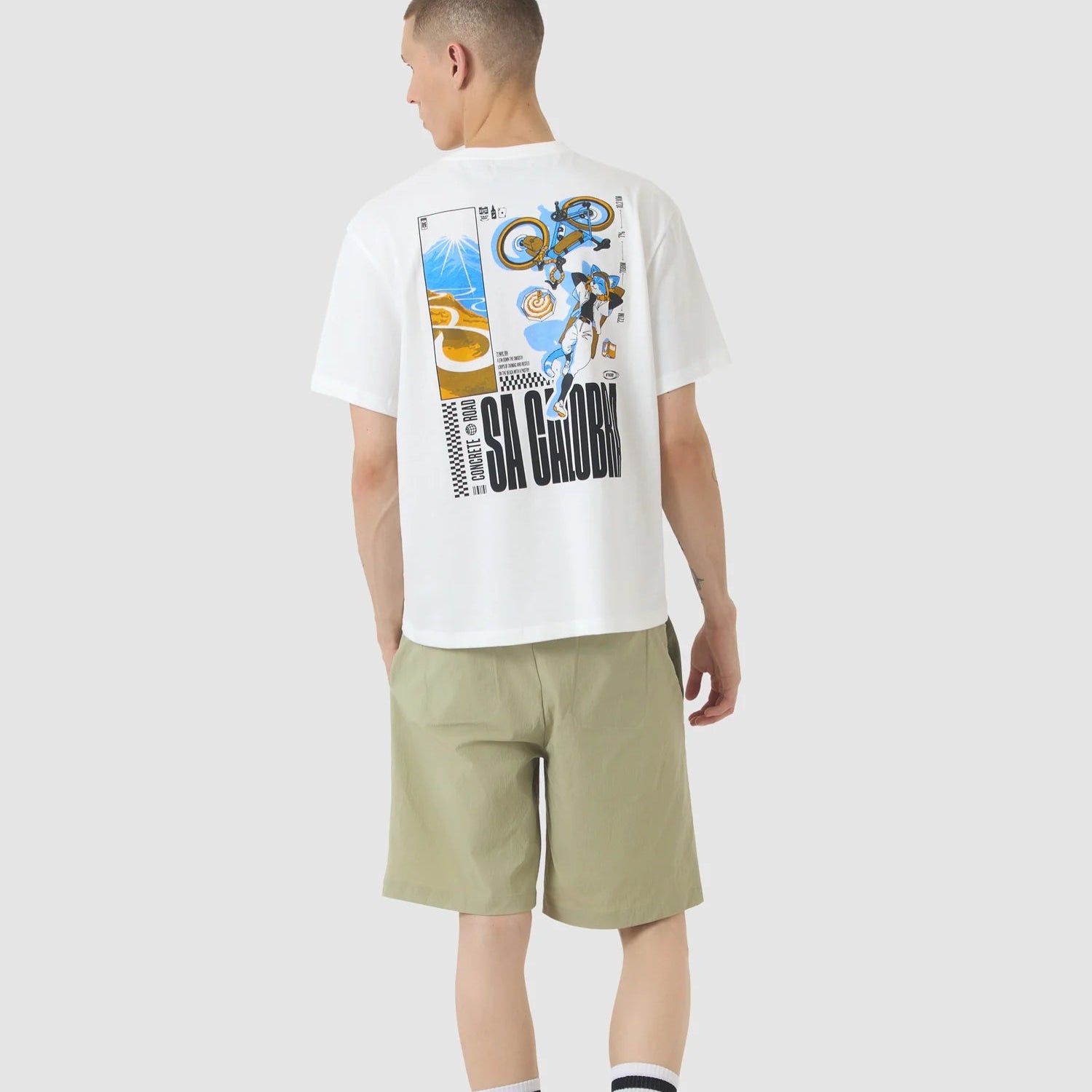 T-Shirt Cafe du Cycliste Col Sa Calobra - Bianco Café du Cycliste