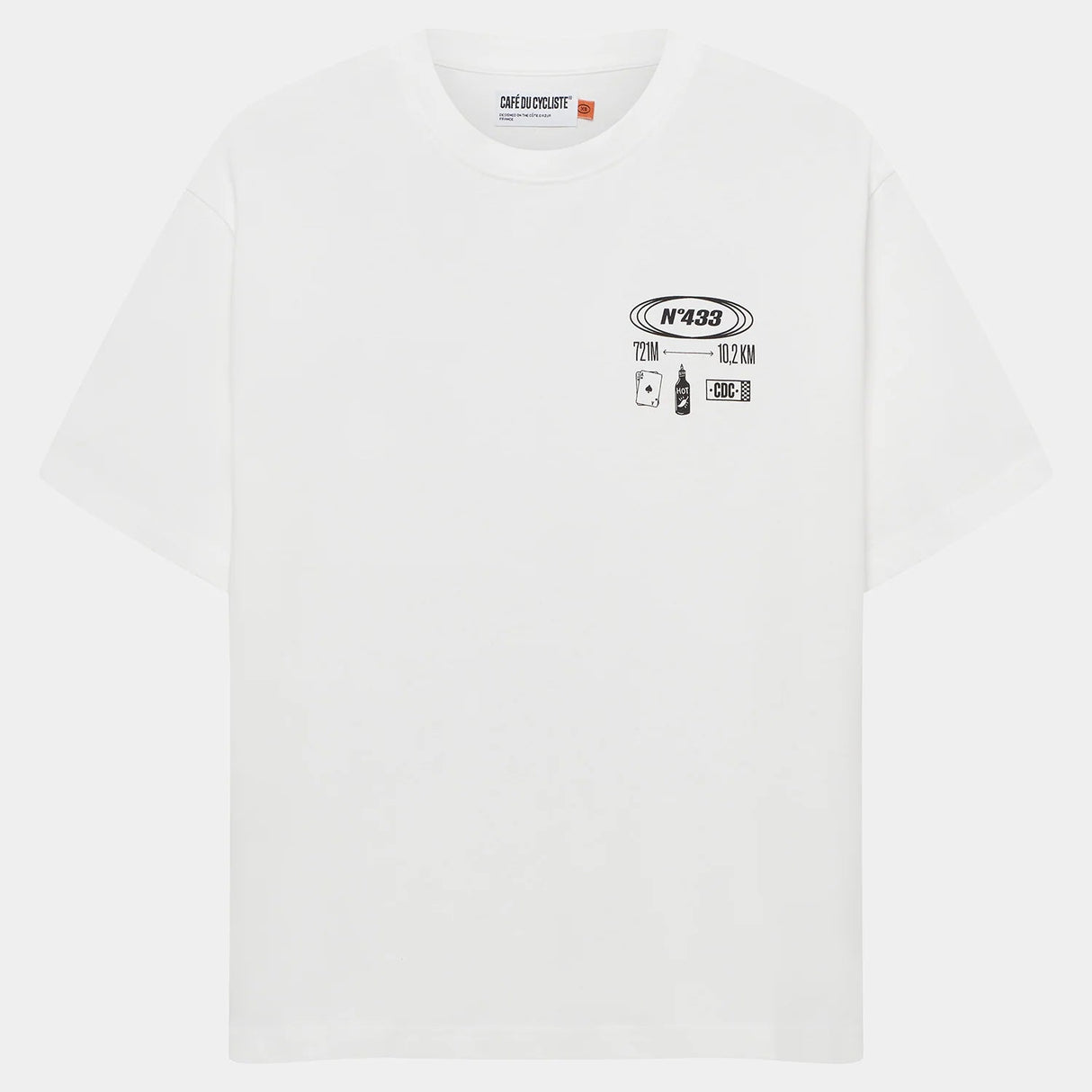 T-Shirt Cafe du Cycliste Col Sa Calobra - Bianco Café du Cycliste