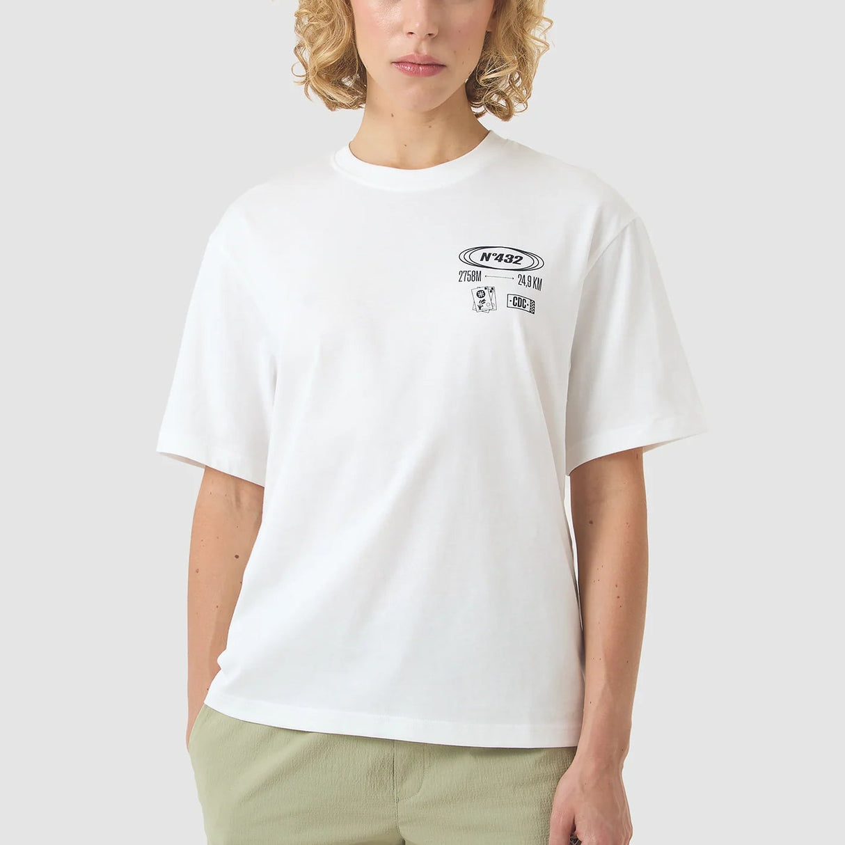 T-Shirt Cafe du Cycliste Col Stelvio - Bianco Café du Cycliste
