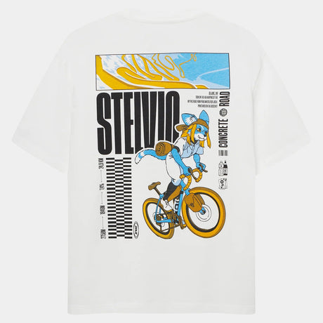 Cafe du Cycliste Col Stelvio T-Shirt - White