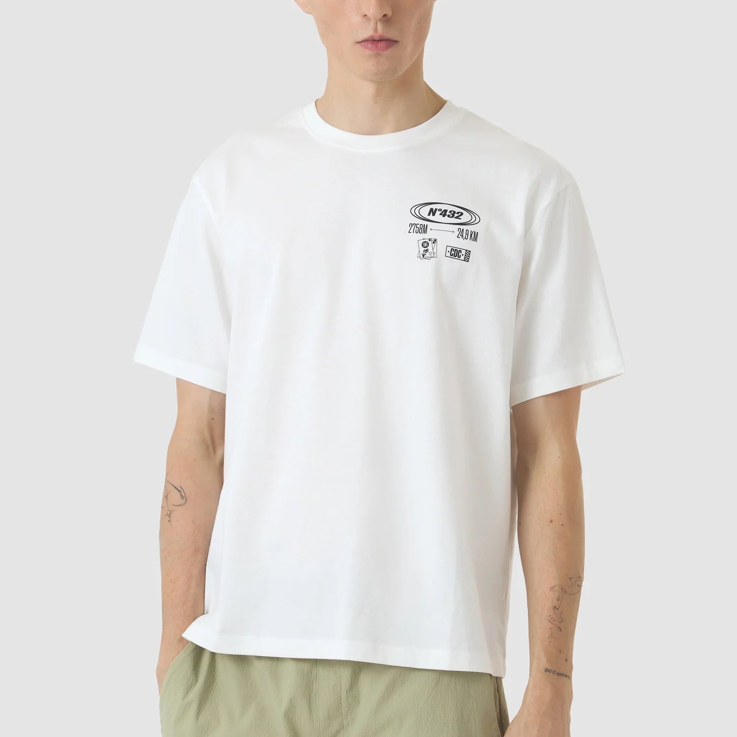 Cafe du Cycliste Col Stelvio T-Shirt - White