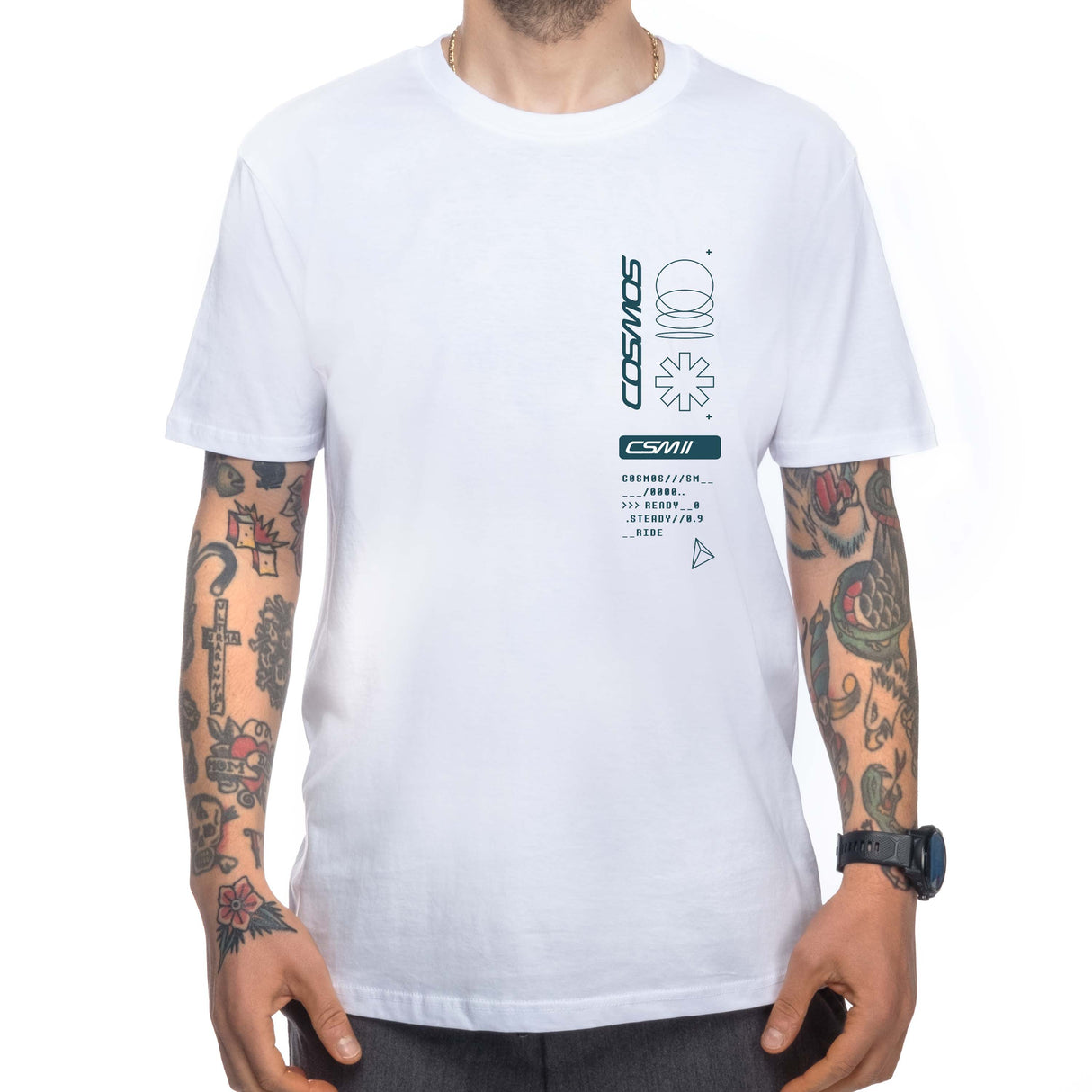 T-Shirt Cosmos Collection - Bianco All4cycling