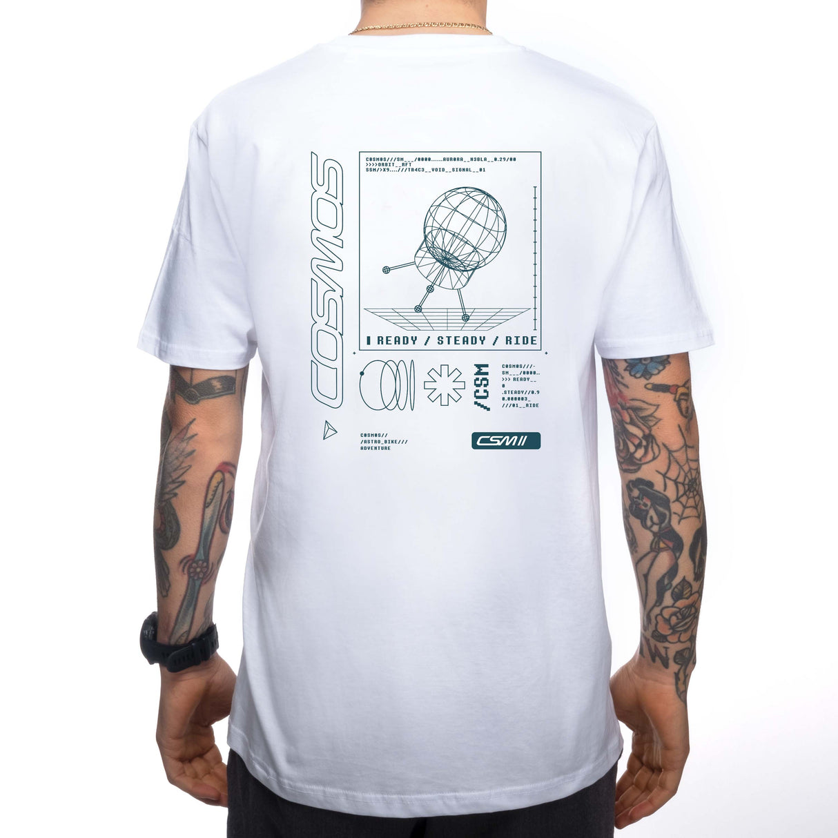 T-Shirt Cosmos Collection - Bianco All4cycling