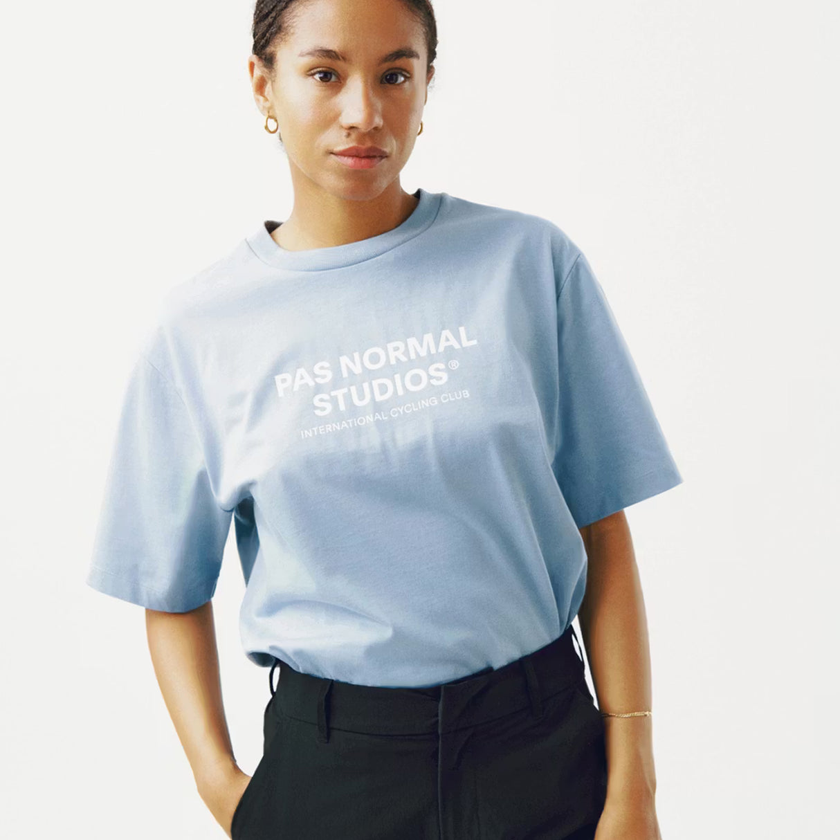 T-Shirt Pas Normal Studios Off-Race Logo - Azzurro Pas Normal Studios