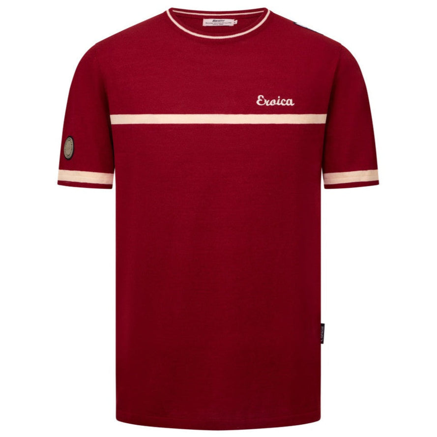 T-Shirt Santini Eroica Jacquard - Bordeaux Santini
