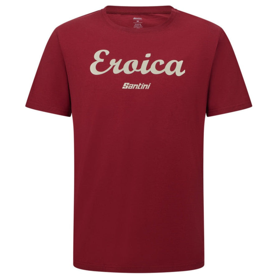 Santini Eroica Strada T-Shirt - Bordeaux | All4cycling