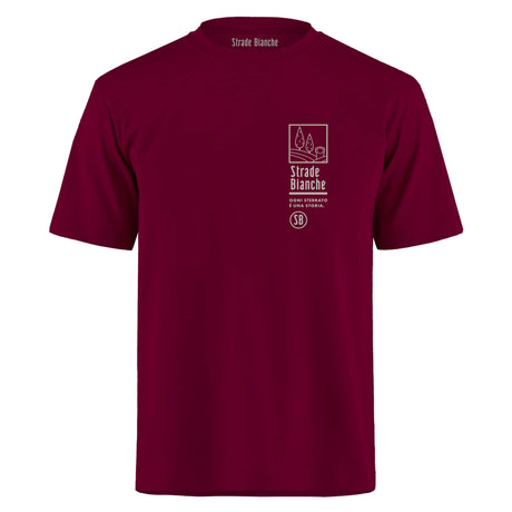 T-Shirt Strade Bianche Colline - Bordeaux Strade Bianche