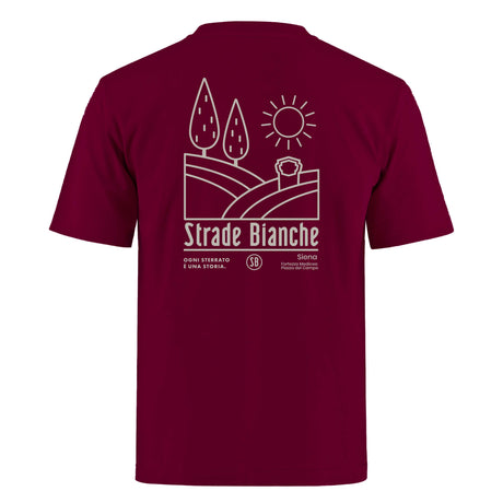 T-Shirt Strade Bianche Colline - Bordeaux Strade Bianche