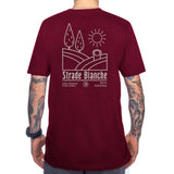 T-Shirt Strade Bianche Colline - Bordeaux Strade Bianche