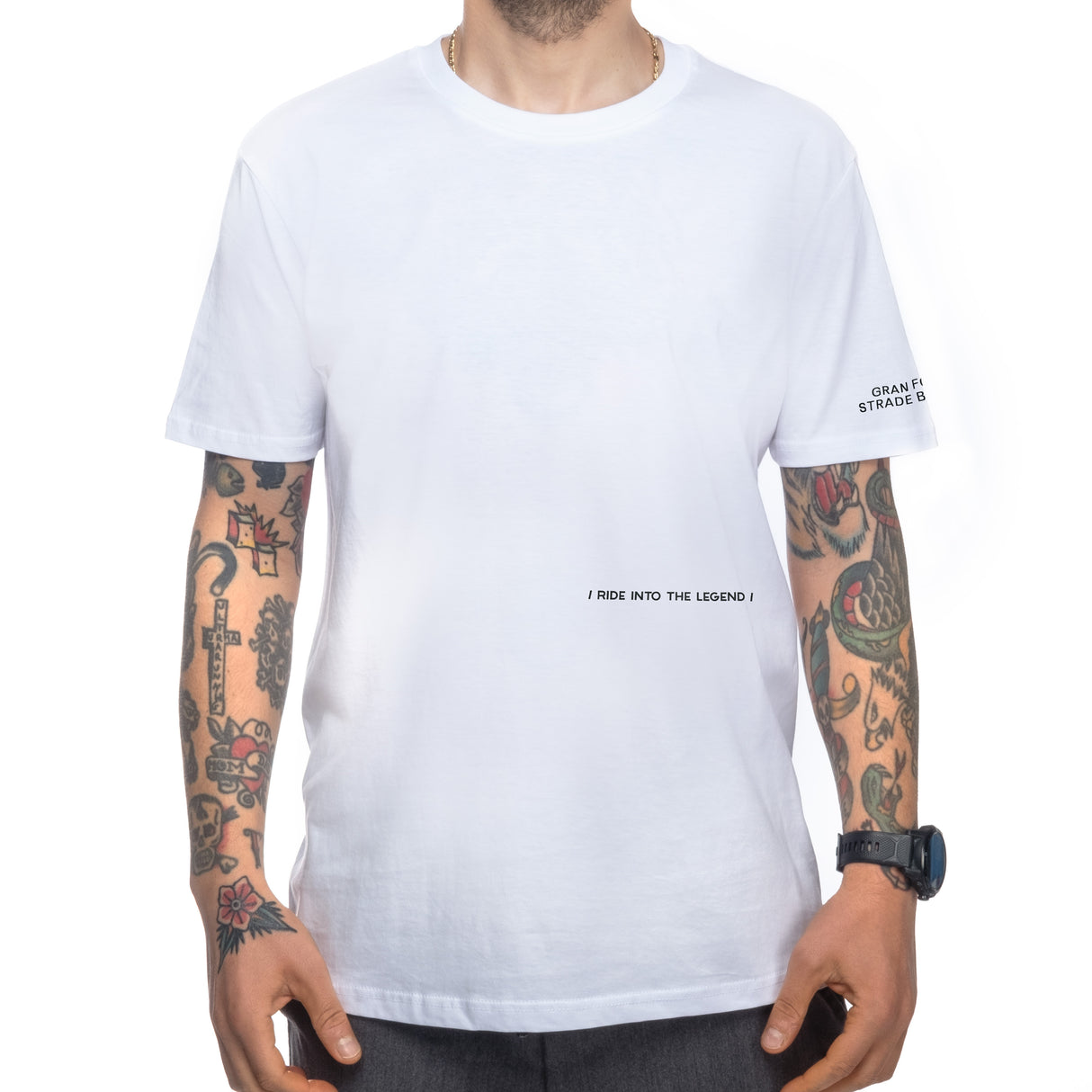 T-Shirt Strade Bianche Ride into the legend - Bianco Strade Bianche