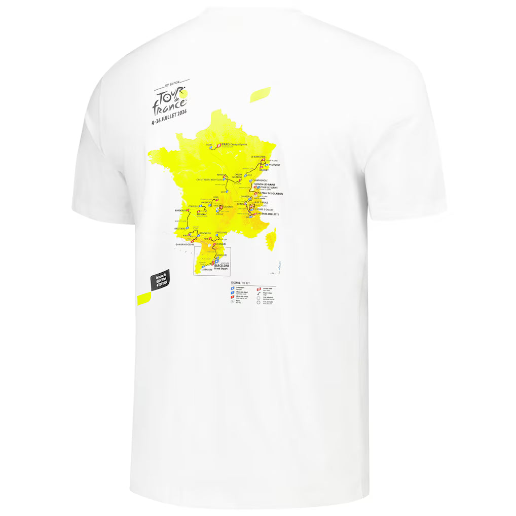 Tour de France Parcours 2026 T-Shirt - Weiss