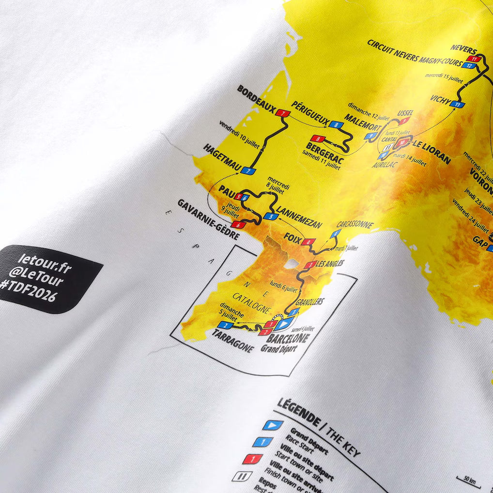 Tour de France Parcours 2026 T-Shirt - Weiss