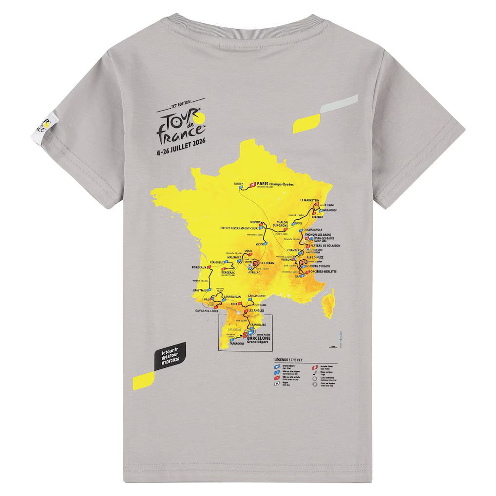 Tour de France Parcours 2026 kid T-shirt - Grey