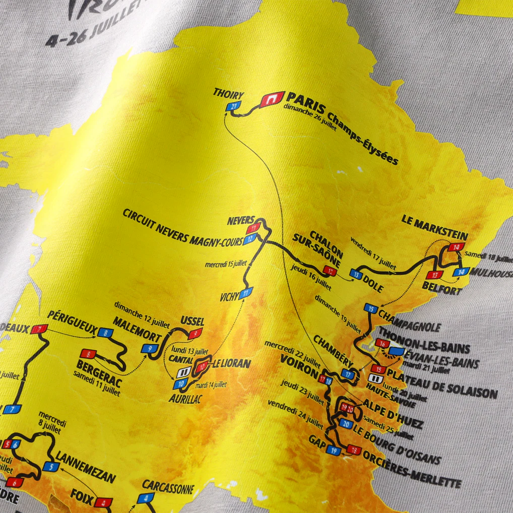 Tour de France Parcours 2026 kid T-shirt - Grey