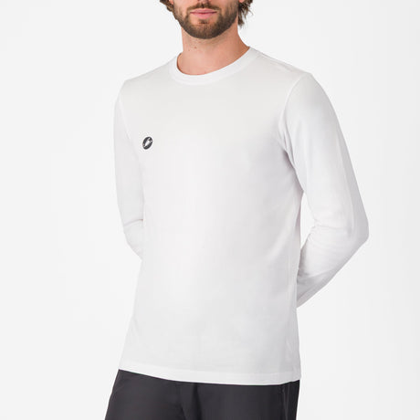 T-Shirt maniche lunghe Castelli Logo Tee - Bianco Castelli