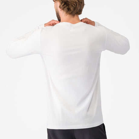T-Shirt maniche lunghe Castelli Logo Tee - Bianco Castelli