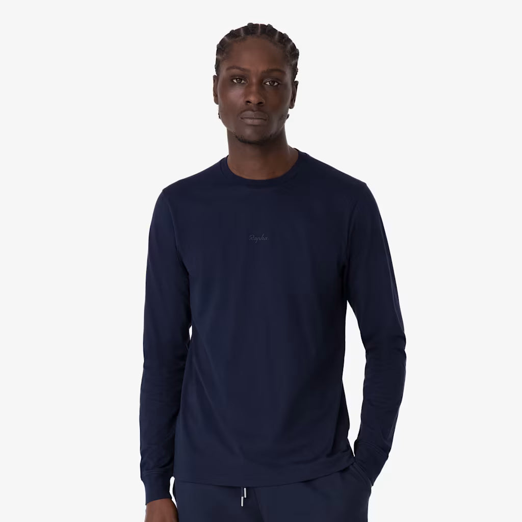 T-Shirt maniche lunghe Rapha Cotton - Blu Rapha