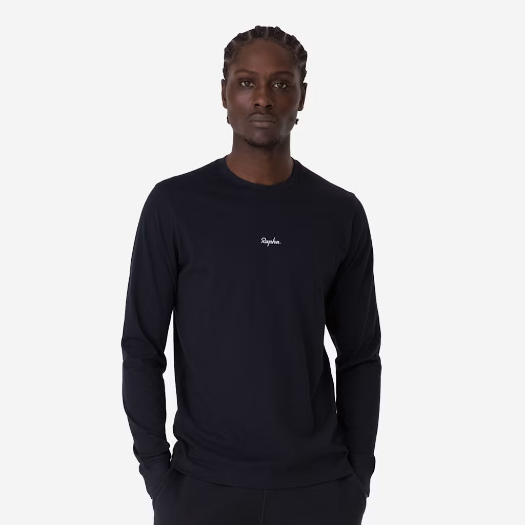 T-Shirt maniche lunghe Rapha Cotton - Nero Rapha