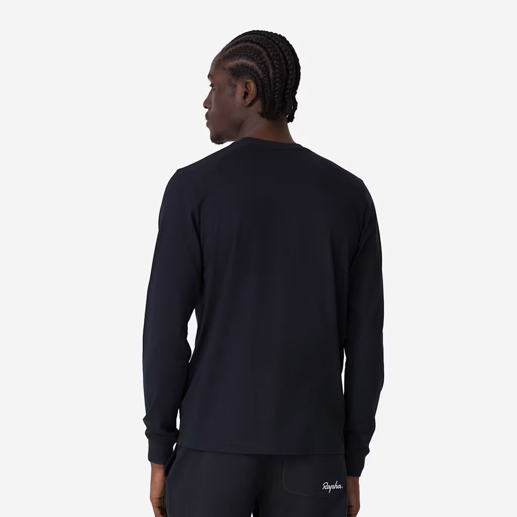 T-Shirt maniche lunghe Rapha Cotton - Nero Rapha