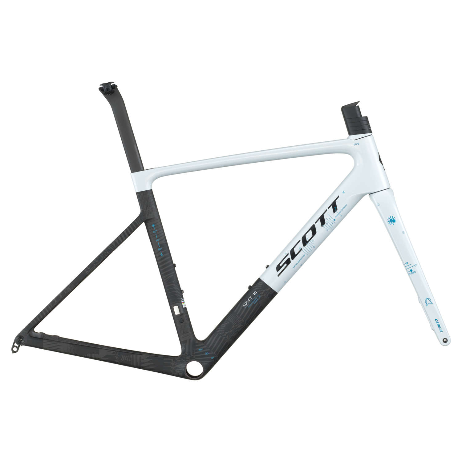 Rahmen Scott Addict RC Pro HMX - Weiß-Schwarz