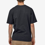 T-Shirt Patagonia Line Logo Ridge Stripe Organic Pocket - Nero