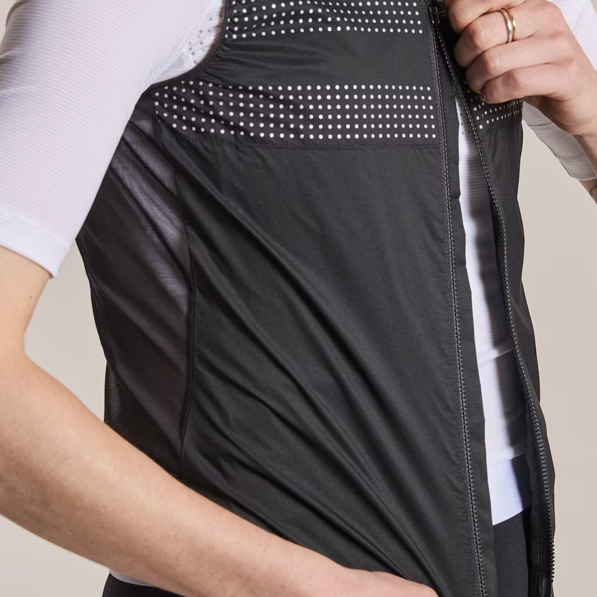 Rapha Brevet Wind 3 frau weste - Schwarz