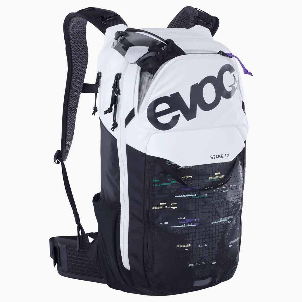 Evoc Stage 12 Backpack - White Black