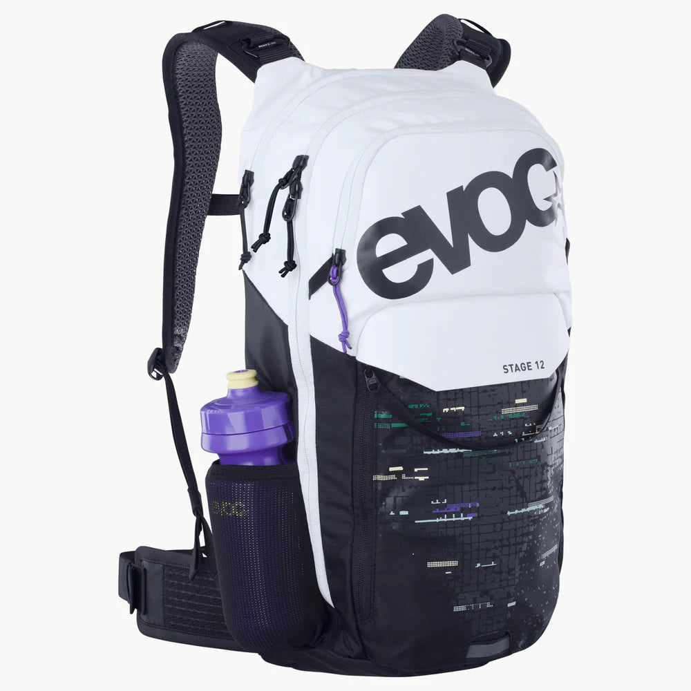 Evoc Stage 12 Backpack - White Black