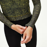Jersey women’s long-sleeve Pas Normal Studios Essential Light AOP Grain - Green