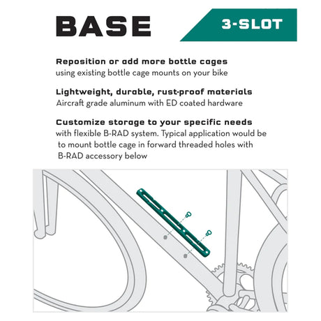 WolfTooth B-RAD Mounting Base - 3 Slot - P