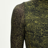 Jersey women’s long-sleeve Pas Normal Studios Essential Light AOP Grain - Green