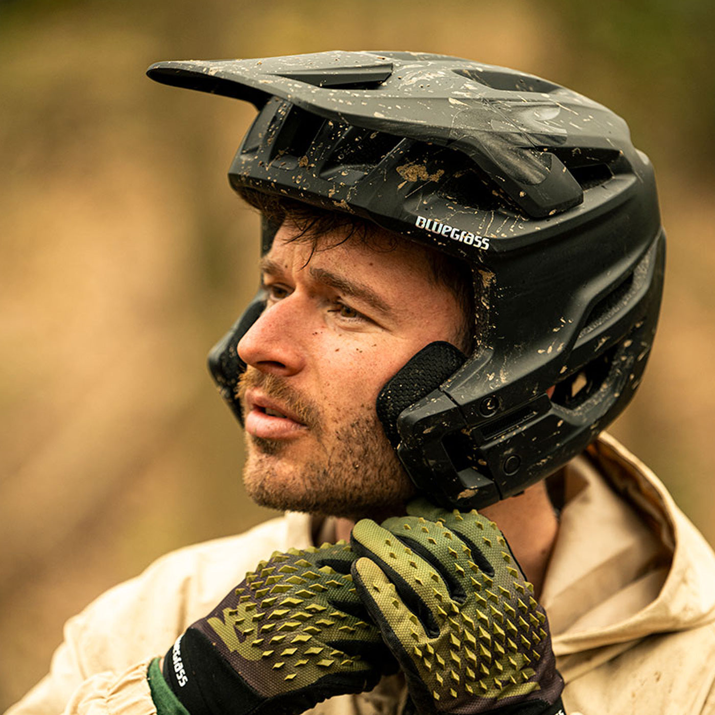 bike helmet in grass Bluegrass Jetro Mips Helmet