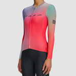 Maillot mujer mangas largas Maap Blurred Out Pro Hex 2.0 - Rojo