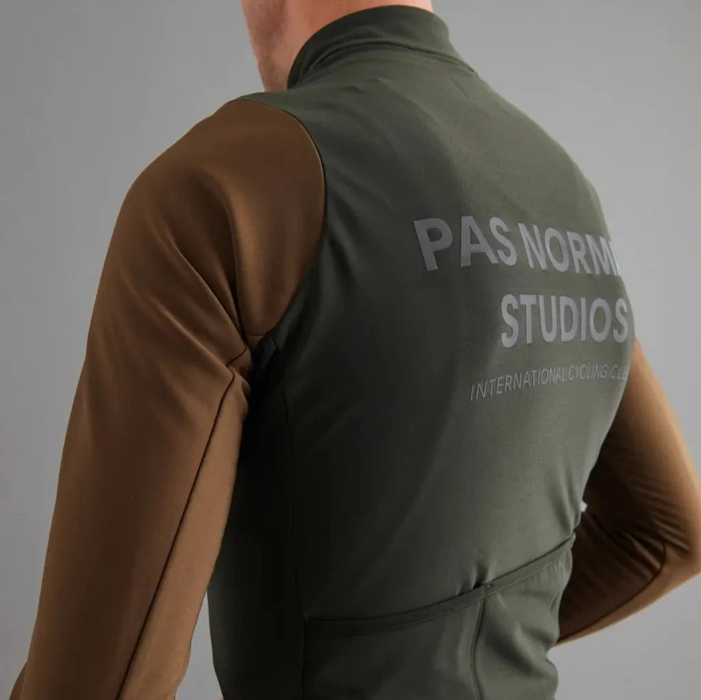 Maglia maniche lunghe Pas Normal Studios Mechanism Thermal - Verde marrone - B