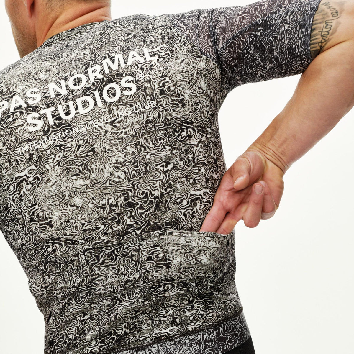 Maillot Pas Normal Studios Essential Light AOP Grain - Blanco roto