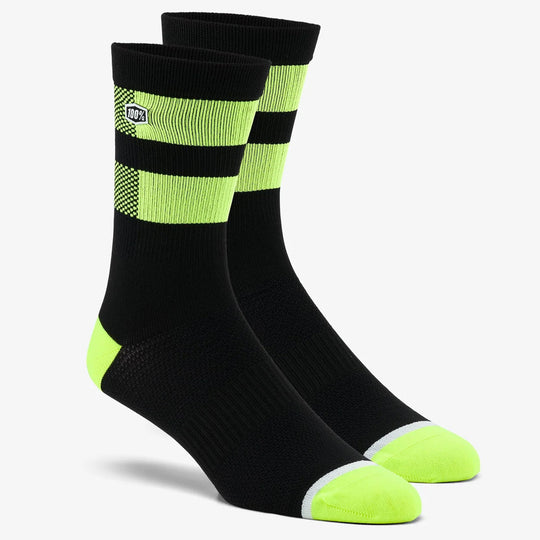 100% Flow Chaussettes - Noir Jaune