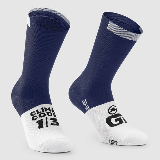Chaussettes Assos GT C2 - Bleu blanc