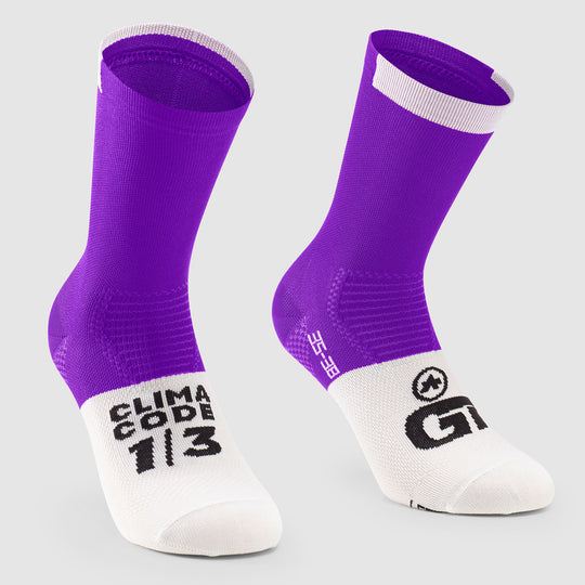 Chaussettes Assos GT C2 - Violet blanc