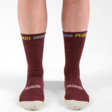 Calze Pedaled Odyssey Merino - Bordeaux - D