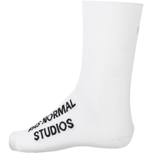 Pas Normal Studios Logo Overshoe Socks - White