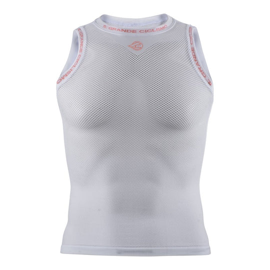 Maglia intima senza maniche Cinelli Tempo - Bianco rosa