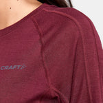 Camiseta interior mujer mangas largas Craft ADV Wool Merino RN LS W - Rojo